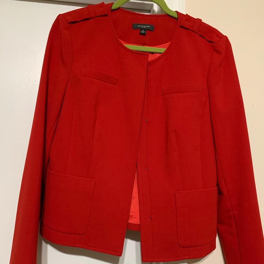 Like new! Ann Taylor Red Jacket